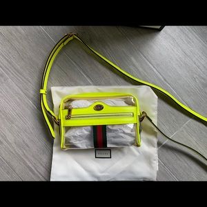 Gucci Ophidia transparent yellow bag